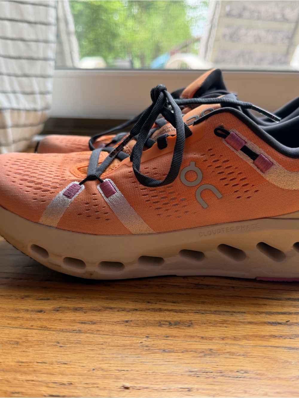 On Running Women's Coral Athletic Running Shoes - Picture 2 of 3